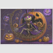 Steampunk Halloween Jack the Pumpkin King Seidenpapier (Vorderseite)
