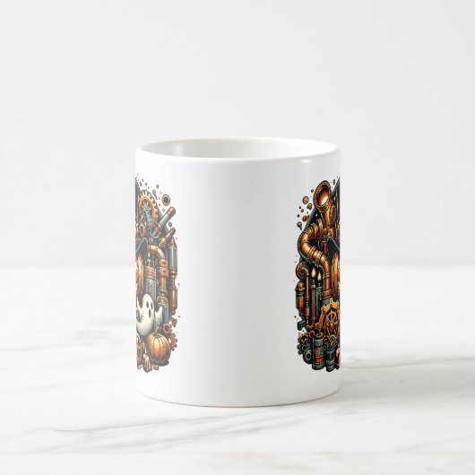Steampunk Halloween Kaffeetasse (Mittel)