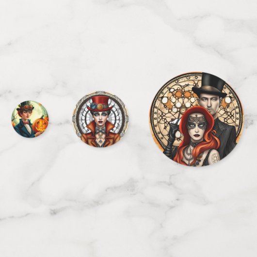 Steampunk Halloween Konfetti (Vorderseiten)