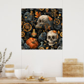 Steampunk-Halloween-Kunstposter Poster (Küche)