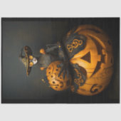 Steampunk Halloween Pumpkin Lady F2L Decoupage Seidenpapier (Vorderseite)