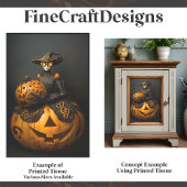 Steampunk Halloween Pumpkin Lady F2L Decoupage Seidenpapier