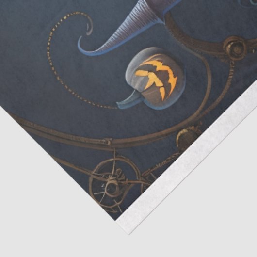 Steampunk Halloween Pumpkin Queen Castle Seidenpapier (Ausschnitt)