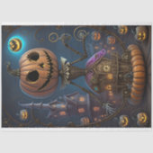 Steampunk Halloween Pumpkin Queen Castle Seidenpapier (Vorderseite)