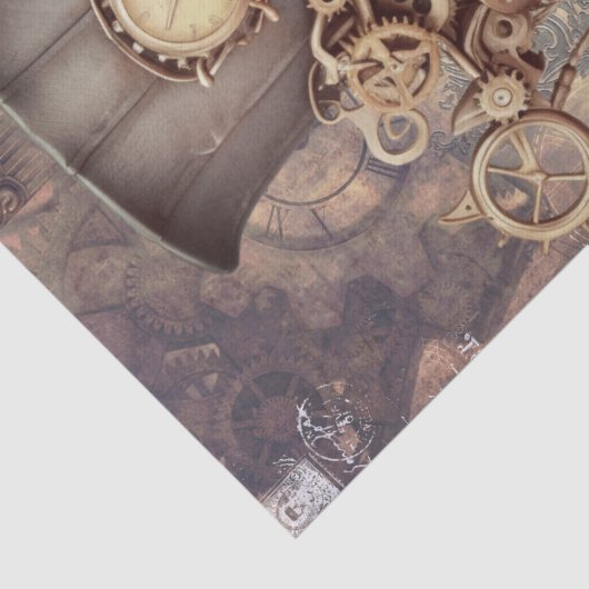 Steampunk Halloween Skull Seidenpapier (Detail)