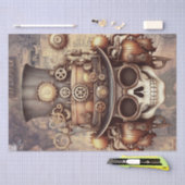 Steampunk Halloween Skull Seidenpapier (Handwerk)