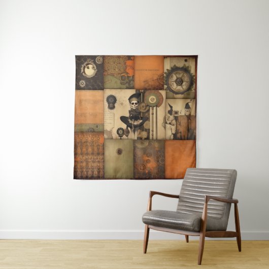 Steampunk Halloween Tapestry Wandteppich (Beispiel)