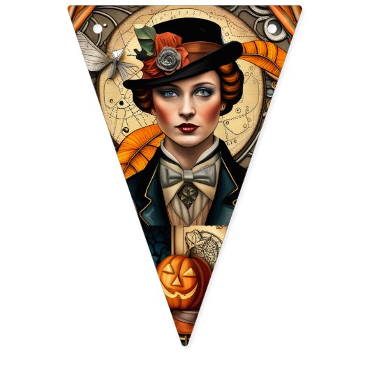 Steampunk Halloween Wimpelkette (Erste Fahne)