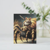 Steampunk Hamster and Spider Postkarte (Stehend Vorderseite)