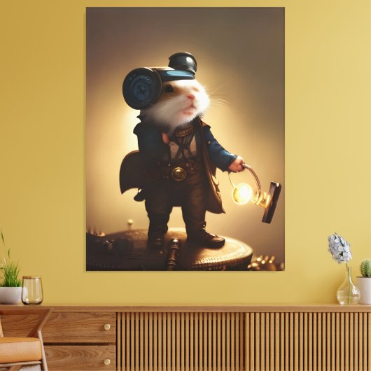 Steampunk Hamster Leinwanddruck (Insitu (Wohnzimmer))
