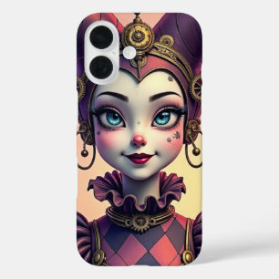 Steampunk-Harlekin iPhone 16 Hülle