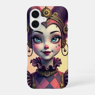 Steampunk-Harlekin iPhone 16 Hülle