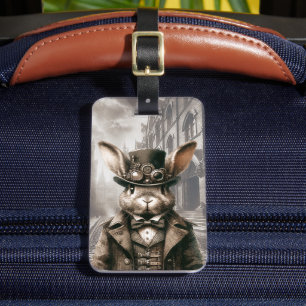 Steampunk-Hase in London Gepäckanhänger