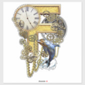 Steampunk-Hauptstadt Aufkleber (Blatt)