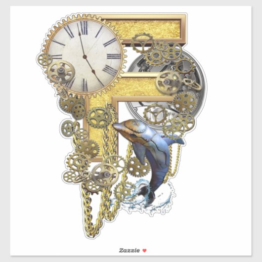 Steampunk-Hauptstadt Aufkleber (Blatt)