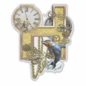 Steampunk-Hauptstadt H Skulpturensticker Aufkleber (Vorderseite)