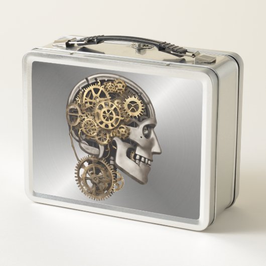 Steampunk Head Metal Lunchbox (Rückseite)