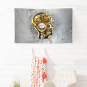 Steampunk Head mit Manometer Banner (Insitu)