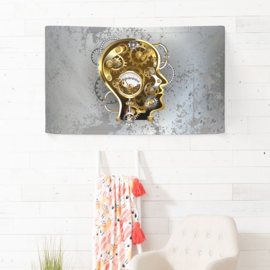 Steampunk Head mit Manometer Banner (Insitu)