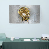 Steampunk Head mit Manometer Banner (Messeveranstaltung)