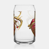 Steampunk Heart Anatomical Rubies and Gears Dosenglas (Rechts)