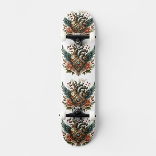 Steampunk Heart: Gears von Passion Skateboard (Vorderseite)