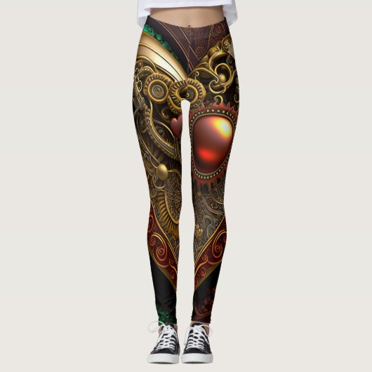 Steampunk Heart Leggings (Vorderseite)