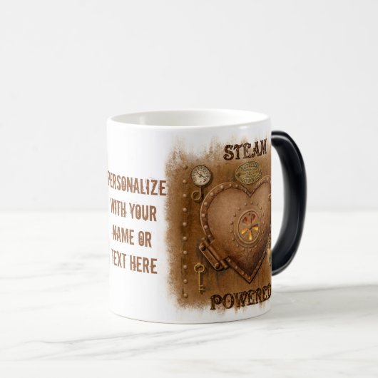 Steampunk Heart Personalisiert Verwandlungstasse (VorderseiteRechts)
