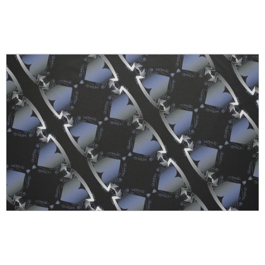 Steampunk Heart Series Blue Neon Stoff (Fat Quarter (45,7 x 55,9 cm))