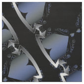 Steampunk Heart Series Blue Neon Stoff (Muster)