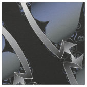 Steampunk Heart Series Blue Neon Stoff (Nahaufnahme)