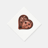 Steampunk Heart Serviette (Ecke)