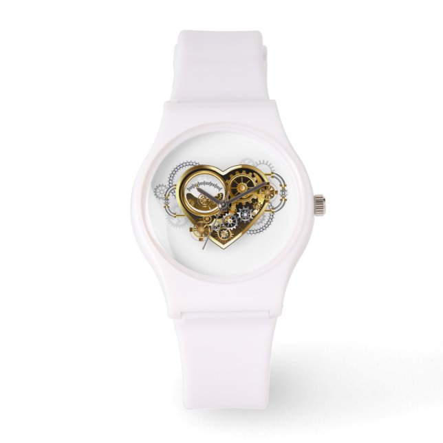 Steampunk Heart with a Manometer Armbanduhr (Vorderseite)