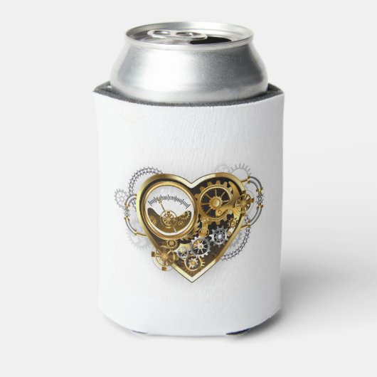 Steampunk Heart with a Manometer Dosenkühler (Kanne Rückseite)