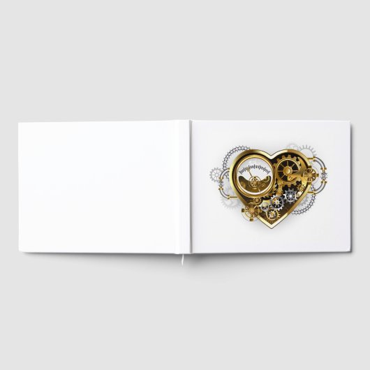 Steampunk Heart with a Manometer Gästebuch (Voll)