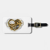 Steampunk Heart with a Manometer Gepäckanhänger (Vorderseite horizontal)