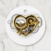 Steampunk Heart with a Manometer Geschenkanhänger (Rückseite)