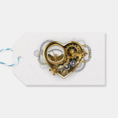 Steampunk Heart with a Manometer Geschenkanhänger (Rückseite Horizontal)