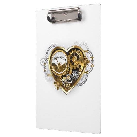 Steampunk Heart with a Manometer Klemmbrett (Links)