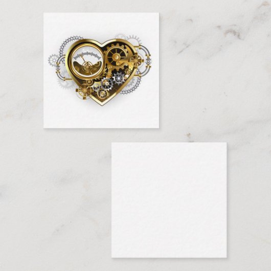 Steampunk Heart with a Manometer Rabattkarte (Vorne/Hinten)