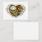 Steampunk Heart with a Manometer Rabattkarte (Vorne/Hinten)