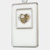 Steampunk Heart with a Manometer Rahmen-Ornament Silber (Links)