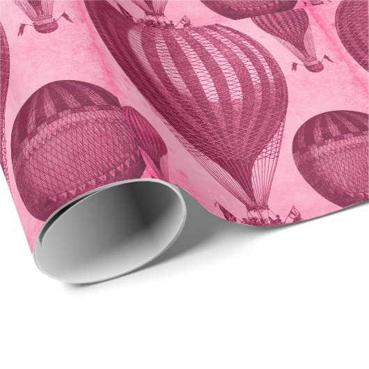 Steampunk Heißluft-Ballon-Antike Vintag Geschenkpapier (Rolleneckpunkt)