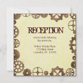 Steampunk Heißluftballonhochzeitsschablone Einladung (Rückseite)