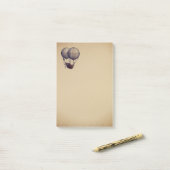 Steampunk-Heißluftballons mit Schiff Post-it Klebezettel (Auf Schreibtisch)