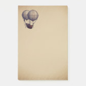 Steampunk-Heißluftballons mit Schiff Post-it Klebezettel (Vorderseite)