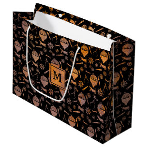 Steampunk-Heißluftballons Monogram Block Große Geschenktüte