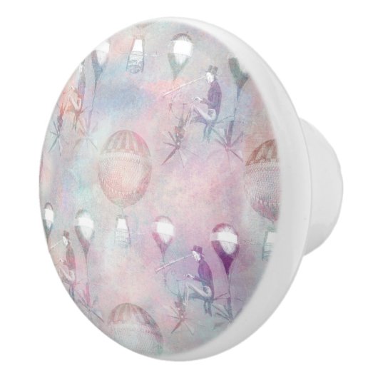 Steampunk-Heißluftballons | VINTAG Keramikknauf (Rechts)