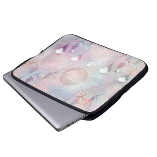 Steampunk-Heißluftballons | VINTAG Laptopschutzhülle (Vorne Knopf)