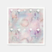 Steampunk-Heißluftballons | VINTAG Serviette (Vorderseite)